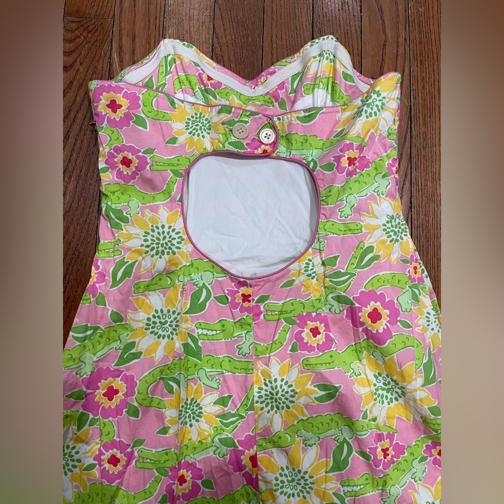 Lilly Pulitzer Pink and Green Floral Fabric - Picture 9 of 15